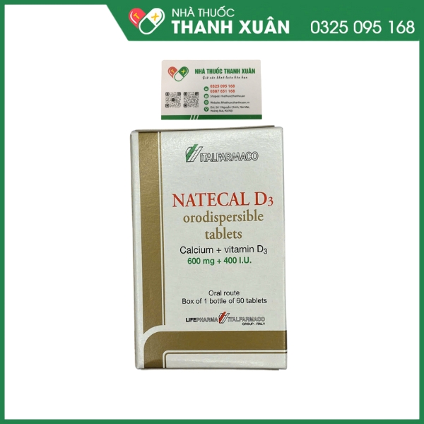 Natecal D3 bổ sung Calci và D3